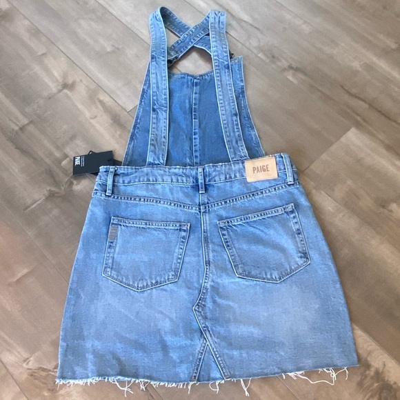 NWT Paige Retta Overall Denim Short Dress Size 27 - Picture 5 of 12